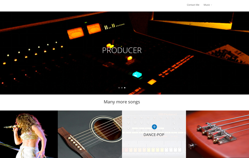 Music portfolio site